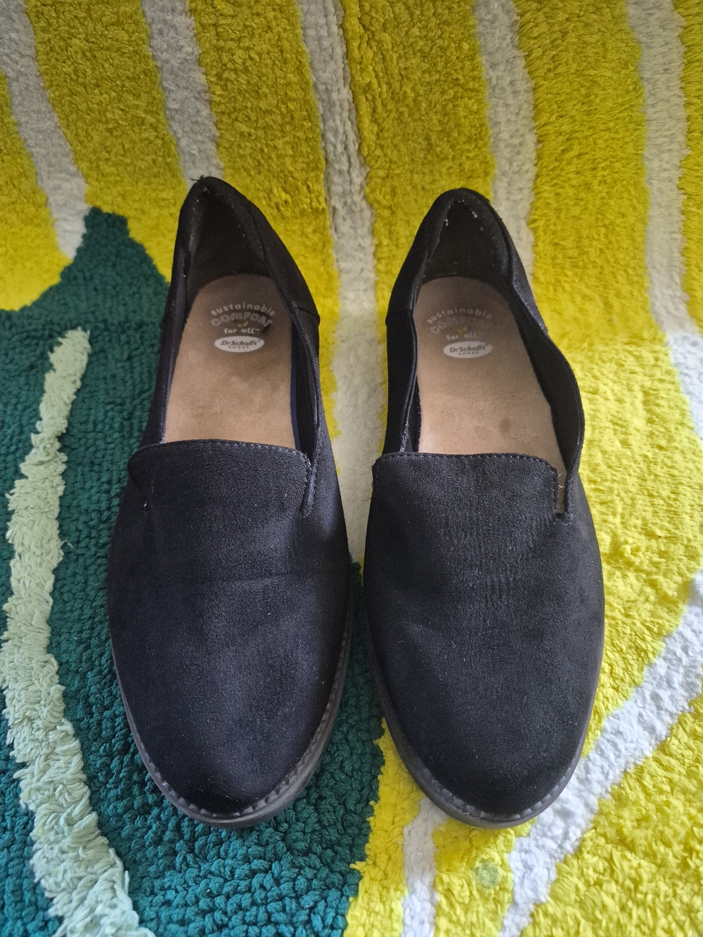 Dr. Scholl's Black Suede Slip-On Loafers